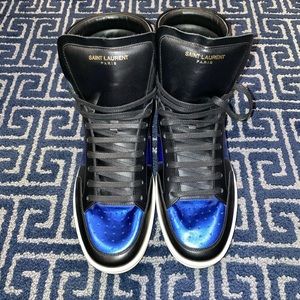 New Saint Laurent Court Classic Mens Hightop shoes sz 42